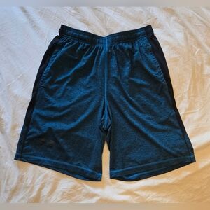 EUC Under Armour Men's HeatGear®Tech Vent (Basketball) Shorts; Marled Blue/Black